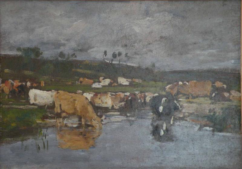 Eugene Boudin Paysage Nombreuses vaches a herbage china oil painting image